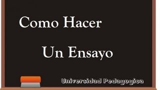 TUTORIAL  ¿Como hacer un Ensayo [upl. by Ahsekim723]