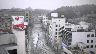 2011年３月１１日 １５時５４分〜 塩釜港の津波 tsunami shiogama [upl. by Erehpotsirhc]