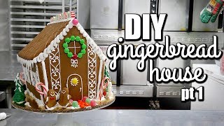 EASY Gingerbread House Tutorial for beginners Cutting the Pieces [upl. by Dinnie]