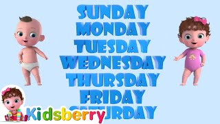 Sunday Monday  Kidsberry Nursery Rhymes amp Baby Song [upl. by Auginahs]