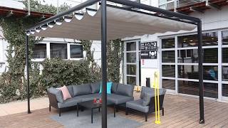 Aluminium pergola with retractable roof [upl. by Woermer]