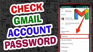 How To Check My Gmail Account Password [upl. by Novyar]