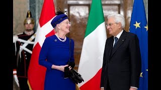 Incontro del Presidente Mattarella con SM Margherita II Regina di Danimarca [upl. by Demmy]