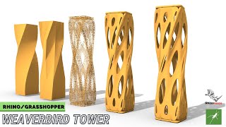 Grasshopper Tutorial weaverbird TOWER DESIGN [upl. by Eiznekam]