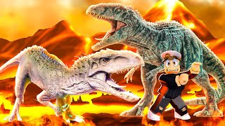 DINOSAURS vs HUMANS in ROBLOX [upl. by Aivatnuhs]