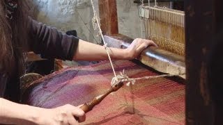 How To Weave On A Traditional Loom [upl. by Della638]