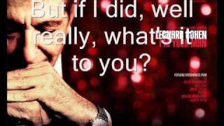 leonard Cohen Hallelujah  lyrics [upl. by Nafri]