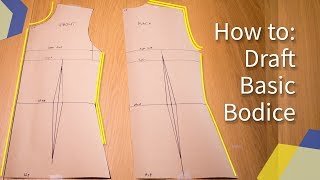 DETAILED HOW TO MAKE BASIC BODICE BLOCK PATTERN  KIM DAVE [upl. by Devinna]