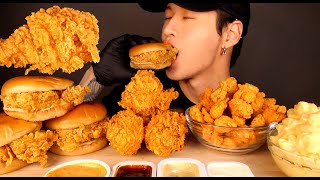 ASMR MUKBANG KFC FRIED CHICKEN amp CHICKEN SANDWICHES amp POPCORN CHICKEN amp MAC N CHEESE No Talking [upl. by Kenny]