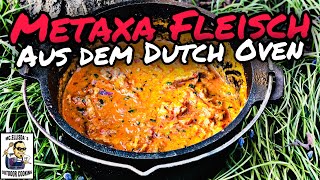 Griechisches Metaxa Fleisch aus dem Dutch Oven [upl. by Anyk590]