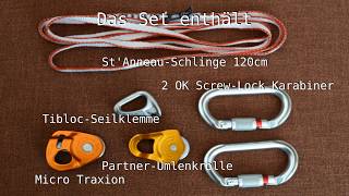 Petzl Secours CrevasseSpaltenbergungskit  Teil 1  31 Flaschenzug [upl. by Docila439]