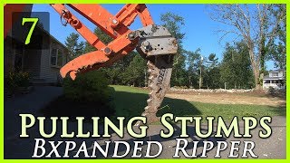 7 Pulling Stumps with BXpanded Ripper [upl. by Nosreg693]