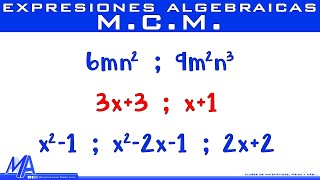 Mínimo Común Múltiplo de expresiones algebraicas [upl. by Nerti]