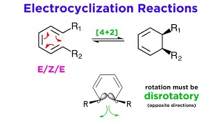 Pericyclic Reactions Part 4 Electrocyclizations ConrotatoryDisrotatory and Nazarov Cyclizations [upl. by Ainessey]