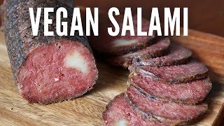 Vegan Salami  Deli Meat  no weird ingredients [upl. by Romeon352]