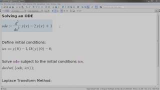 Differential Equations in Maple [upl. by Niloc]