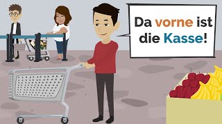 Deutsch lernen  Wortschatz Einkaufen amp Alltag  wichtige Verben [upl. by Etnasa417]