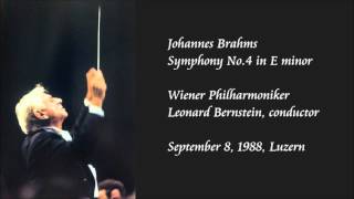 Brahms Symphony No4 in E minor  Bernstein  Wiener Philharmoniker [upl. by Dnomayd]