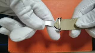 how to install Cartier quickswitch strap with buckle  DRWATCHSTRAP [upl. by Rundgren887]