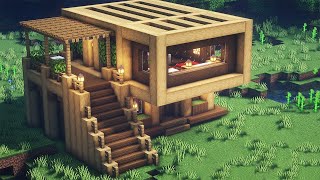 Minecraft Köy Modern Evi Yapımı [upl. by Lune]