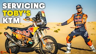 Dakar 2021 Motorcycle Service Refreshing Toby Prices KTM 450 Rally [upl. by Riana]