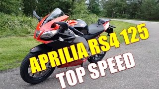 APRILIA RS4 125 TOP SPEED [upl. by Lulu]