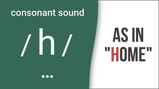 Consonant Sound  h  as in quothomequot – American English Pronunciation [upl. by Dyson]