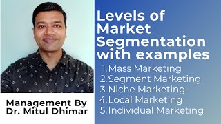 Levels of Market Segmentation with examples [upl. by Giwdul923]