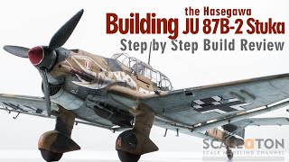 Building The Hasegawa JU 87B2 Stuka Scale Model Aircraft [upl. by Galitea]