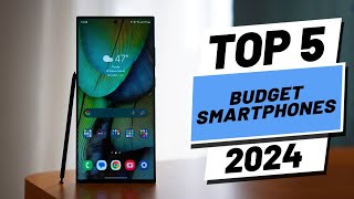 Top 5 BEST Budget Smartphones in 2024 [upl. by Nolyaw501]