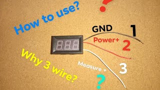 How to use volt meter module why three wires [upl. by Isidor]