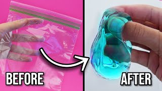 ZIPLOCK SLIME 💧 Testing NO GLUE Slimes [upl. by Hagile186]