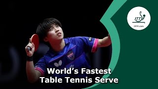 Worlds Fastest Table Tennis Serve [upl. by Yttiy951]