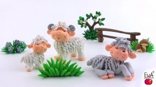 LETS CLAY Lamb tutorial  polymer clay [upl. by Hole50]