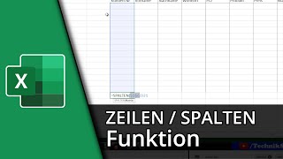 Excel Zeilen Funktion  SPALTENZEILEN ✅ Tutorial [upl. by Ludewig]