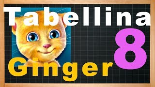 TABELLINA DEL 8  TALKING GINGER  LEZIONE DI MATEMATICA [upl. by Ahsiyt553]