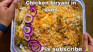 Hyderabadi Chicken Dum Biryani In Oven  Indians Cooking Biryani In USA  Indian Flavors In USA [upl. by Nnayr]