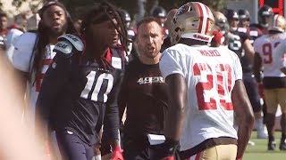 Texans DeAndre Hopkins fights 49ers Jimmie Ward at joint practice [upl. by Etnovad]