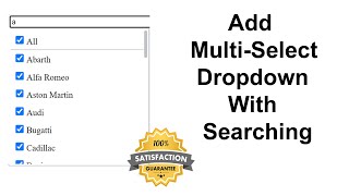 How To Create a MultiSelect Checkbox Dropdown With Searching On Web Page [upl. by Aihsikal]