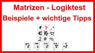 Einstellungstest  Matrizen Aufgaben mit Herangehensweisen [upl. by Risa]