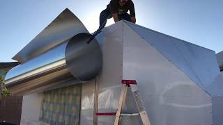 ENCLOSED TRAILER REBUILD NEW SIDING ONE PIECE ROOF INSULATED INTERIOR AND ADDED JACKS AT THE BACK [upl. by Berkley]