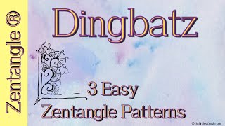 3 Easy Zentangle ® Patterns  Step by Step for Beginners [upl. by Nelan]