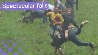 Gloucestershire Cheese Rolling  Worst Falls 2018 [upl. by Maryn]