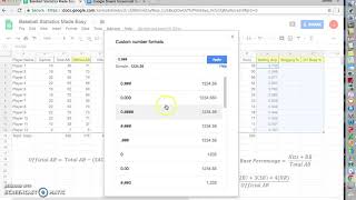 Baseball Statistics Google Sheets [upl. by Elletse]