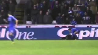 Eden Hazard KICKS Ball Boy Swansea V Chelsea 230213 [upl. by Kakalina281]