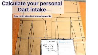 How to calculate your personal dart intakeBodice block Beginners tutorialsharing my secret [upl. by Moselle236]