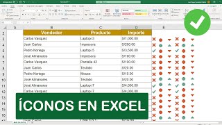 Formato condicional con íconos en Excel [upl. by Alegnaed]