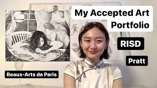 My ACCEPTED Art Portfolio BeauxArts de Paris  ENSBA RISD Pratt  Art School Admissions [upl. by Beryl]