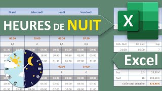 Calculs sur les heures de nuit avec Excel [upl. by Helaina]