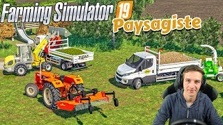 PAYSAGISTE DANS UN JARDIN  Farming Simulator 19 [upl. by Marlie]